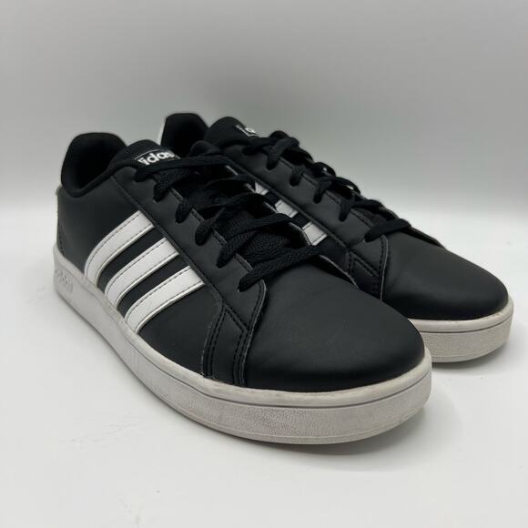 Adidas Black White Stripes Grand Court Lace Up Shoes ART EF0102 | Men\'s Size 4 main image 7